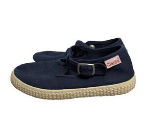 Cienta Mary Jane Shoes Childrens 28 US 11 Blue Preppy Cnvas Retro Timeless
